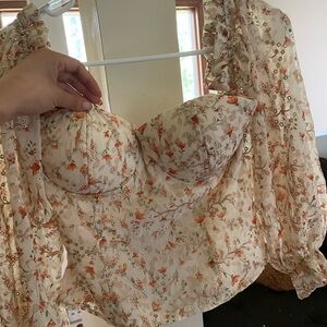 Floral padded top